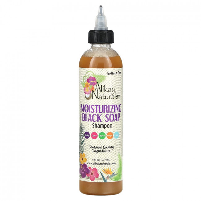 Alikay Naturals, Увлажняющий шампунь с черным мылом, 237 мл (8 жидк. Унций)