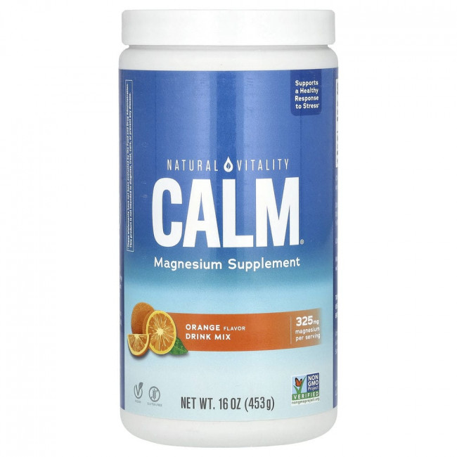 Natural Vitality, CALM, смесь для приготовления антистресс-напитка, апельсин, 453 г (16 унций) Natural Vitality, CALM, смесь для приготовления антистресс-напитка, апельсин, 453 г (16 унций)