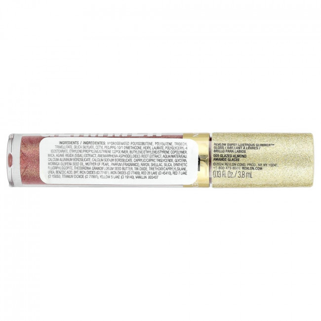 Блеск для губ Revlon Super Lustrous Glimmer™ Gloss, оттенок 005 Glazed Almond, 0,13 жидких унций (3,8 мл)