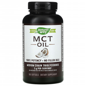 Nature's Way, Масло MCT, 180 мягких таблеток Nature's Way, Масло MCT, 180 мягких таблеток