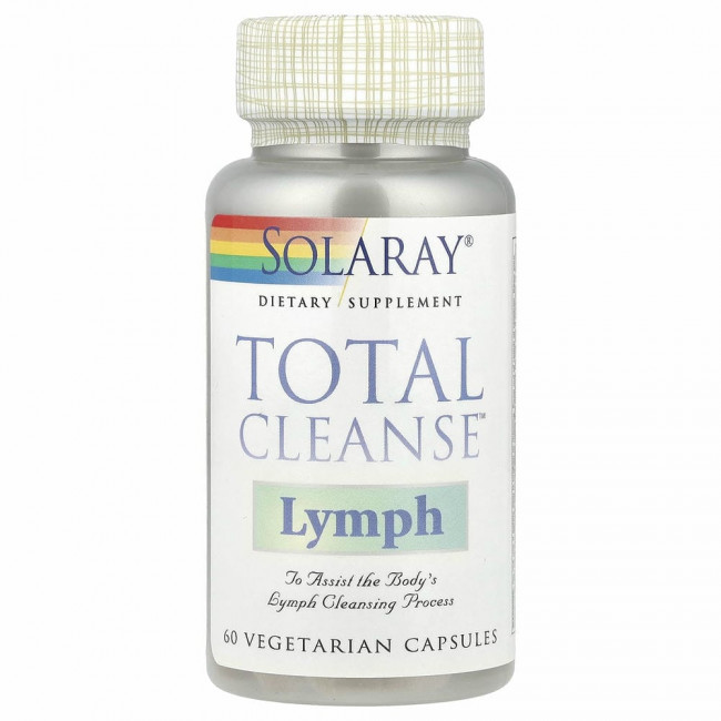 Solaray, Total Cleanse для лимфы, 60 вегетарианских капсул