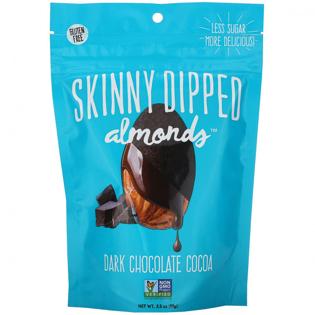 SkinnyDipped, Миндаль, темный шоколад и какао, 99 г (3,5 унции) SkinnyDipped, Миндаль, темный шоколад и какао, 99 г (3,5 унции)