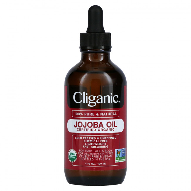 Cliganic, на 100% чистое и натуральное масло жожоба, 120 мл (4 жидк. унции) Cliganic, на 100% чистое и натуральное масло жожоба, 120 мл (4 жидк. унции)