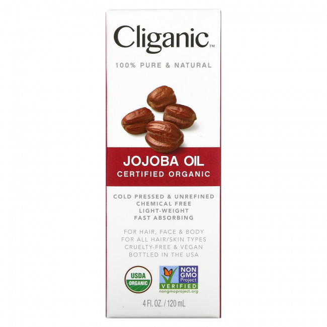 Cliganic, на 100% чистое и натуральное масло жожоба, 120 мл (4 жидк. унции) Cliganic, на 100% чистое и натуральное масло жожоба, 120 мл (4 жидк. унции)