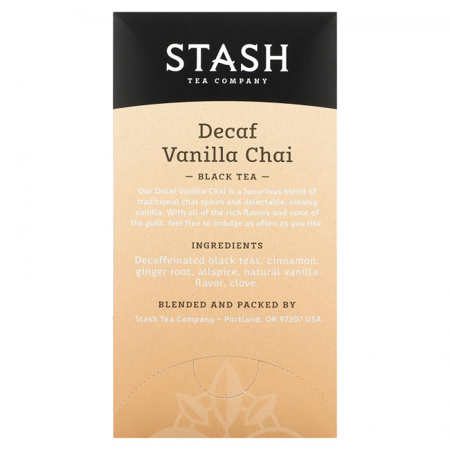 Stash Tea, Black Tea, чай без кофеина и ваниль, 18 чайных пакетиков, 36 г (1,2 унции) Stash Tea, Black Tea, чай без кофеина и ваниль, 18 чайных пакетиков, 36 г (1,2 унции)