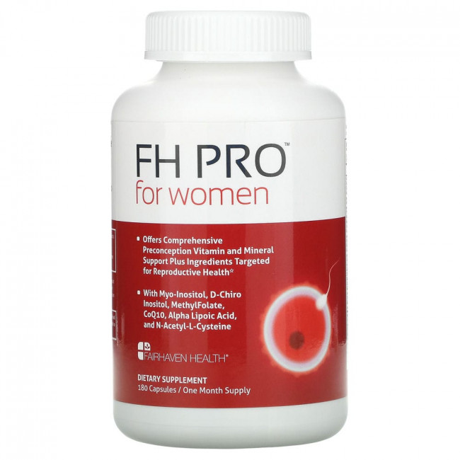 Fairhaven Health, FH Pro для женщин, добавка для беременности клинического класса, 180 капсул Fairhaven Health, FH Pro для женщин, добавка для беременности клинического класса, 180 капсул