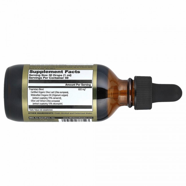 LifeTime Vitamins, Масло орегано и лист оливы, 2 жидких унции (59 мл)