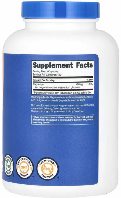 Nutricost, Magnesium+, магний, повышенная сила действия, 240 капсул (210 мг в 1 капсуле) Nutricost, Magnesium+, магний, повышенная сила действия, 240 капсул (210 мг в 1 капсуле)