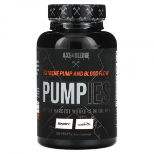 Axe & Sledge Supplements, Pumpies, Extreme Pump And Blood Flow, 100 Vcaps