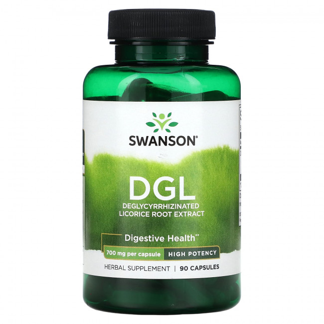 Swanson, DGL, высокая эффективность, 700 мг, 90 капсул Swanson, DGL, высокая эффективность, 700 мг, 90 капсул