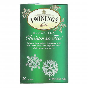 Twinings, Christmas Tea, черный чай, 20 чайных пакетиков, 40 г (1,41 унции)