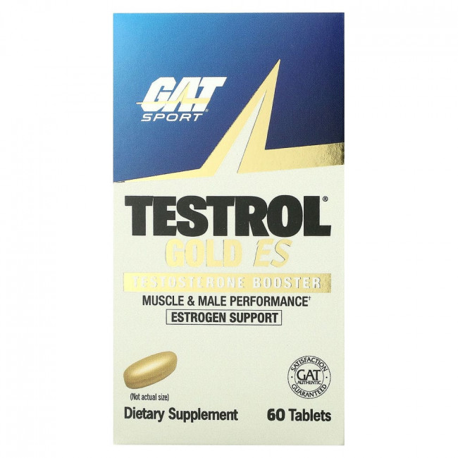 GAT, Testrol Gold ES, средство для повышения уровня тестостерона, 60 таблеток GAT, Testrol Gold ES, средство для повышения уровня тестостерона, 60 таблеток