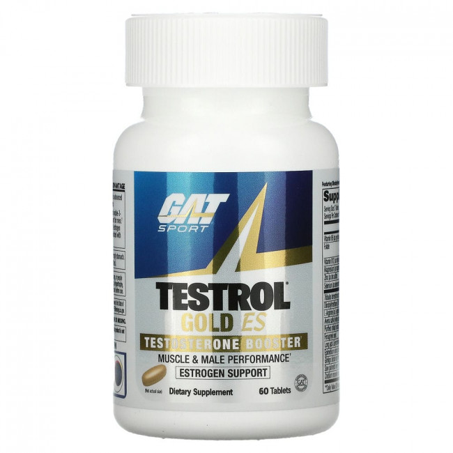 GAT, Testrol Gold ES, средство для повышения уровня тестостерона, 60 таблеток GAT, Testrol Gold ES, средство для повышения уровня тестостерона, 60 таблеток