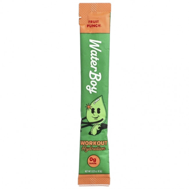 Waterboy, Workout Hydration, смесь для приготовления электролитического напитка, со вкусом фруктового пунша, 10 пакетиков-стиков по 6,5 г (0,23 унции) Waterboy, Workout Hydration, смесь для приготовления электролитического напитка, со вкусом фруктового пунша, 10 пакетиков-стиков по 6,5 г (0,23 унции)