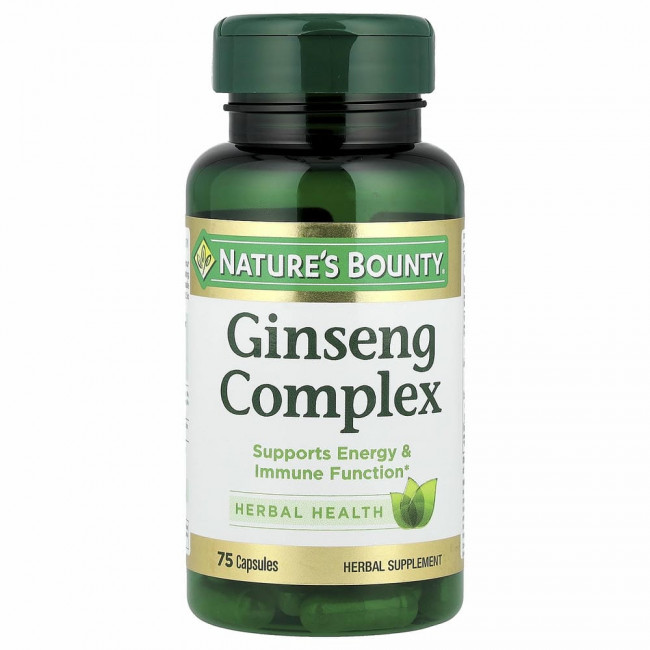 Nature's Bounty, Комплекс с женьшенем, 75 капсул