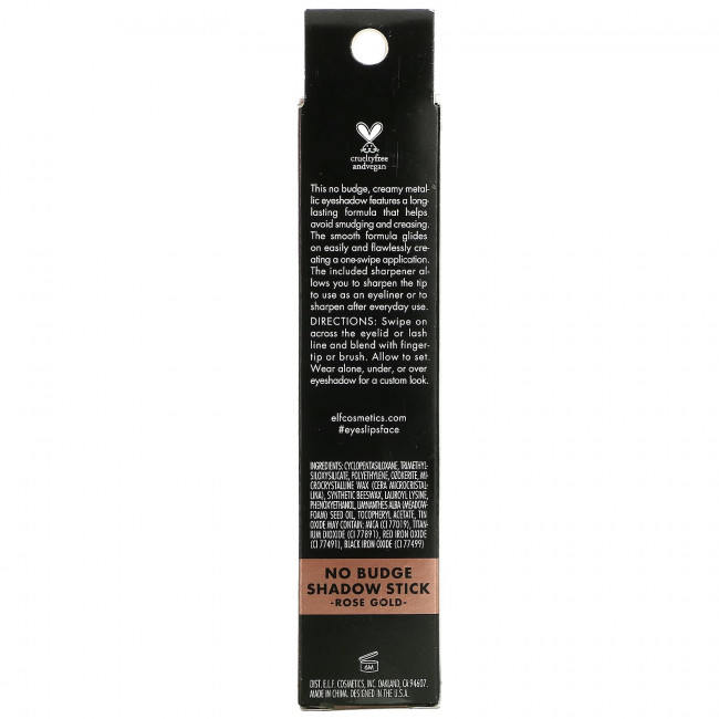 E.L.F., No Budge Shadow Stick, розовое золото, 1,6 г (0,05 унции) E.L.F., No Budge Shadow Stick, розовое золото, 1,6 г (0,05 унции)