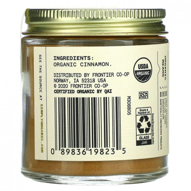 Simply Organic, Single Origin, вьетнамская корица, 52 г (1,83 унции) Simply Organic, Single Origin, вьетнамская корица, 52 г (1,83 унции)