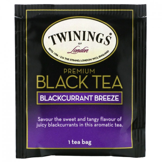 Twinings, черный чай премиальной качества, черная смородина, 20 чайных пакетиков, 40 г (1,41 унции) Twinings, черный чай премиальной качества, черная смородина, 20 чайных пакетиков, 40 г (1,41 унции)