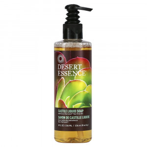 Desert Essence, Кастильское жидкое мыло с чистым маслом австралийского чайного дерева, 250 мл (8,5 жидк. Унции) Desert Essence, Кастильское жидкое мыло с чистым маслом австралийского чайного дерева, 250 мл (8,5 жидк. Унции)