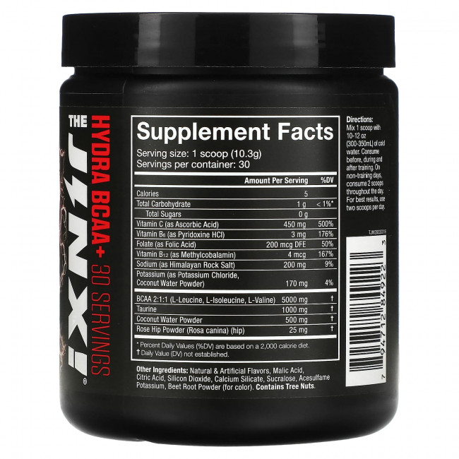 JNX Sports, The Jinx, Hydra BCAA +, арбуз, 309 г (10,8 унции) JNX Sports, The Jinx, Hydra BCAA +, арбуз, 309 г (10,8 унции)