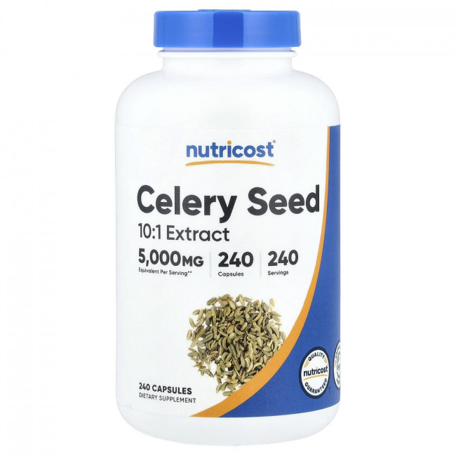Nutricost, семена сельдерея, 500 мг, 240 капсул