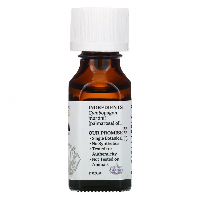 Aura Cacia, Чистое эфирное масло, пальмароза, 15 мл (0,5 жидк. унции) Aura Cacia, Чистое эфирное масло, пальмароза, 15 мл (0,5 жидк. унции)