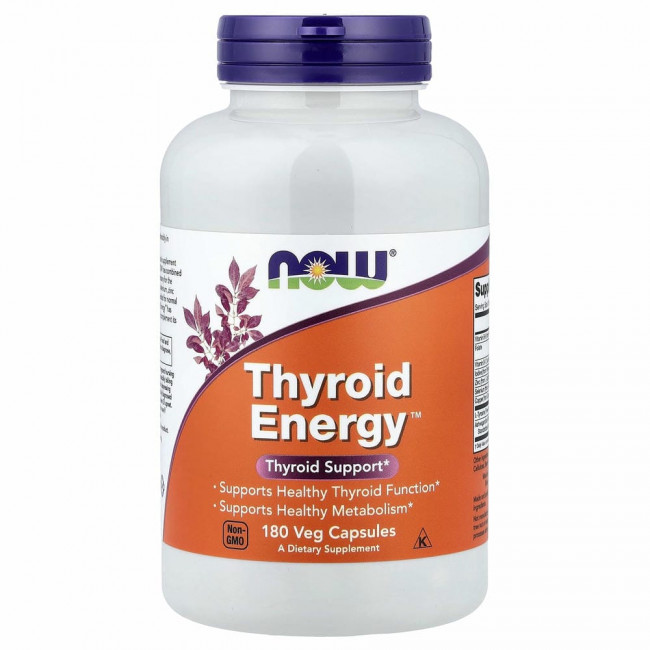 NOW Foods, Thyroid Energy, 180 растительных капсул
