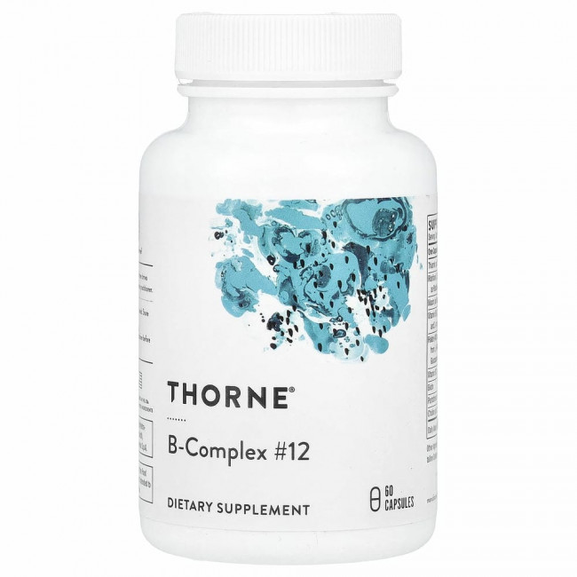 Thorne Research, комплекс витаминов группы B №12, 60 капсул Thorne Research, комплекс витаминов группы B №12, 60 капсул