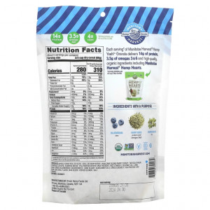 Manitoba Harvest, Hemp Yet!, органическая гранола, голубика, 283 г (10 унций)