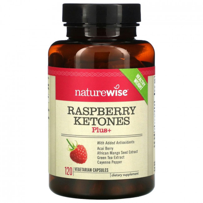 NatureWise, Кетоны клубники Плюс, 120 вегетарианских капсул