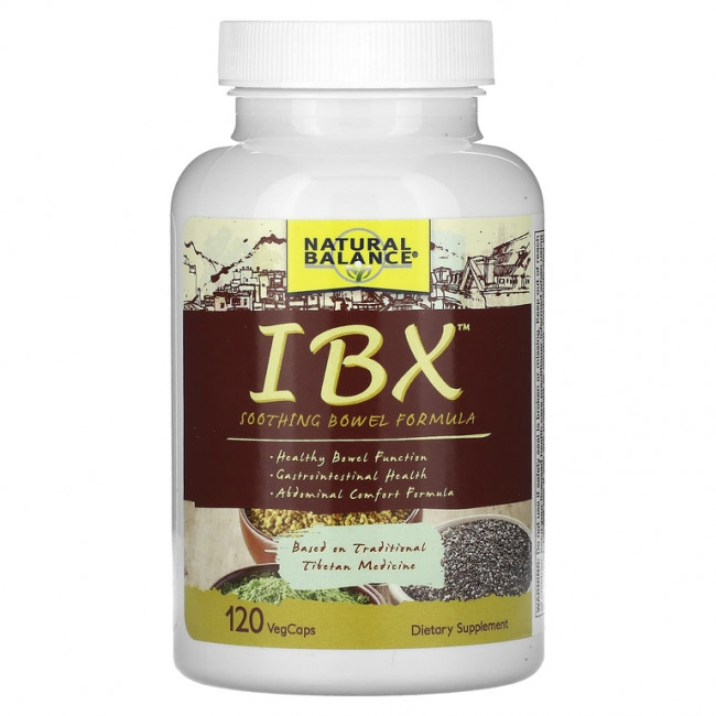 Natural Balance, IBX, успокаивающее средство для кишечника, 120 растительных капсул Natural Balance, IBX, успокаивающее средство для кишечника, 120 растительных капсул