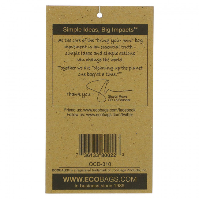 ECOBAGS, мешочек для продуктов из органического хлопка, большой, 1 шт. ECOBAGS, мешочек для продуктов из органического хлопка, большой, 1 шт.