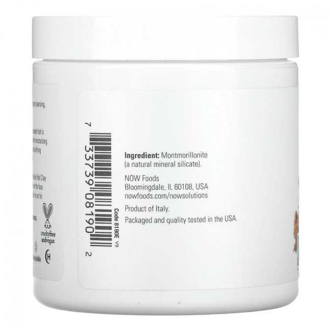 NOW Foods, Solutions, средиземноморская красная глина в порошке, 170 г (6 унций)