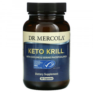 Dr. Mercola, Keto Krill, криль с фосфолипидами холина и серина, 60 капсул Dr. Mercola, Keto Krill, криль с фосфолипидами холина и серина, 60 капсул