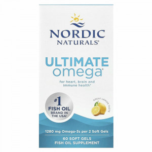 Nordic Naturals, Ultimate Omega, со вкусом лимона, 640 мг, 60 капсул Nordic Naturals, Ultimate Omega, со вкусом лимона, 640 мг, 60 капсул