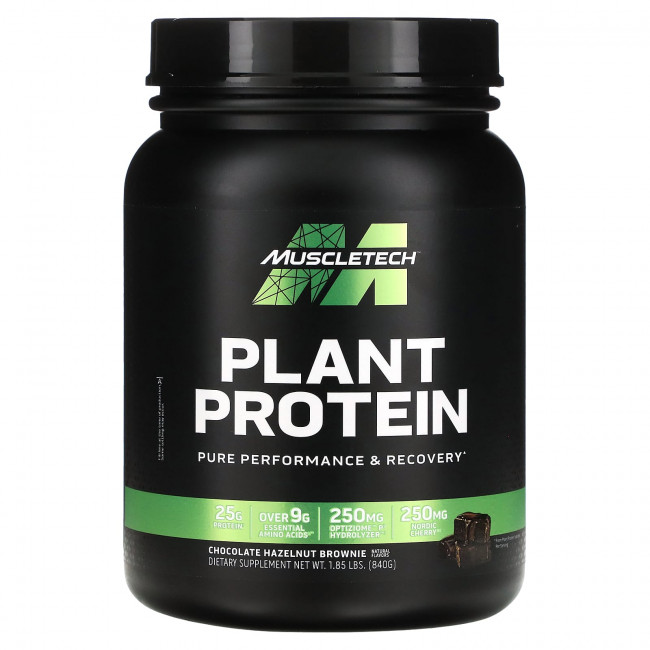MuscleTech, Растительный протеин, шоколадное брауни с фундуком, 840 г (1,85 фунта) MuscleTech, Растительный протеин, шоколадное брауни с фундуком, 840 г (1,85 фунта)