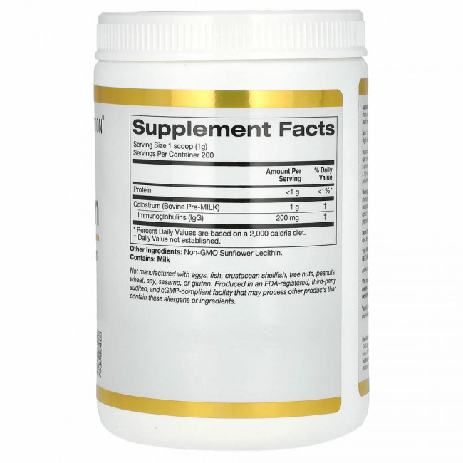 California Gold Nutrition, концентрированное молозиво в порошке, 200 г (7,05 унции)