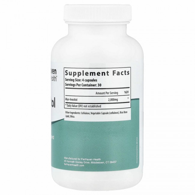 Fairhaven Health, мио-Инозитол, для женщин и мужчин, 120 капсул
