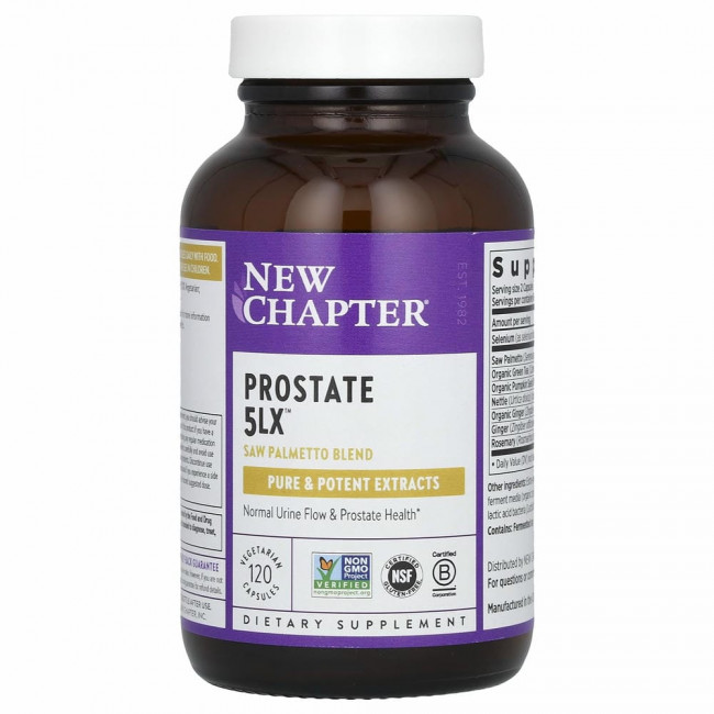 New Chapter, Prostate 5LX, 120 вегетарианских капсул New Chapter, Prostate 5LX, 120 вегетарианских капсул