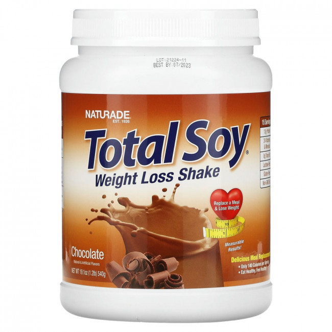 Naturade, Total Soy, коктейль для похудения, шоколад, 540 г (1,2 фунта) Naturade, Total Soy, коктейль для похудения, шоколад, 540 г (1,2 фунта)