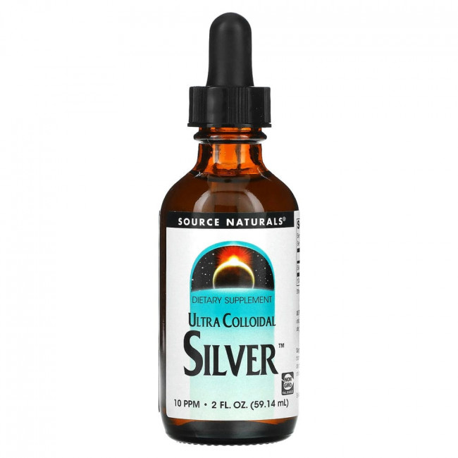 Source Naturals, ультра коллоидное серебро, 10 част./млн, 59,14 мл (2 жидк. унции)