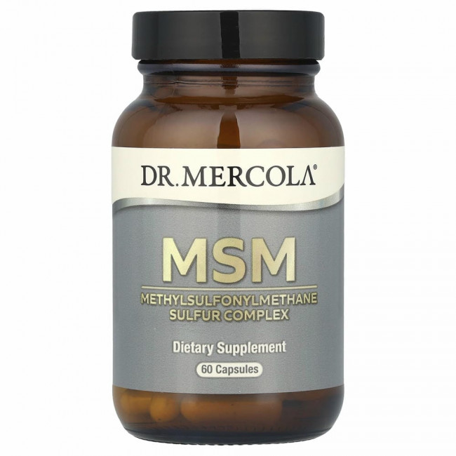Dr. Mercola, МСМ, комплекс метилсульфонилметана и серы, 60 капсул Dr. Mercola, МСМ, комплекс метилсульфонилметана и серы, 60 капсул