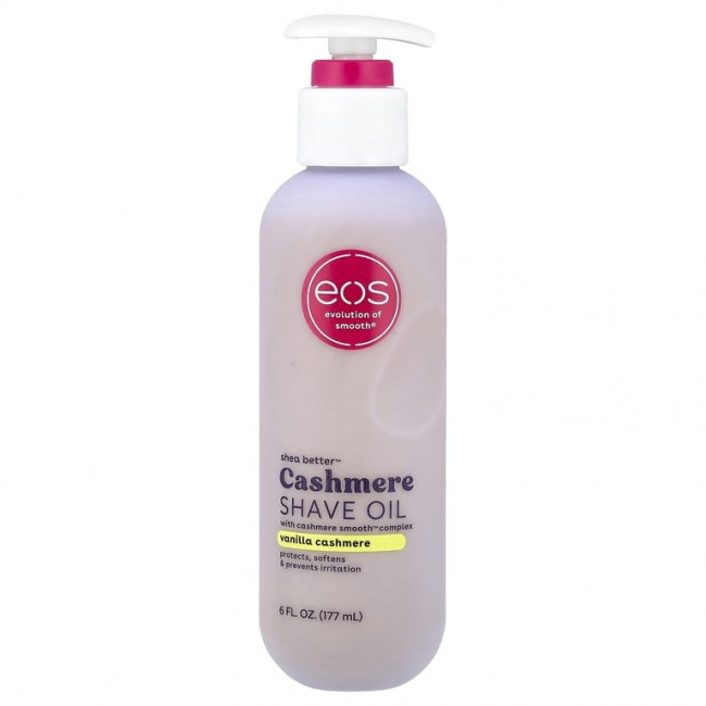 EOS, Shea Better™ Cashmere, масло для бритья, ваниль и кашемир, 177 мл (6 жидк. унций)