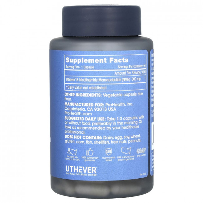 ProHealth Longevity, NMN Pro 300, 150 мг, 90 капсул ProHealth Longevity, NMN Pro 300, 150 мг, 90 капсул