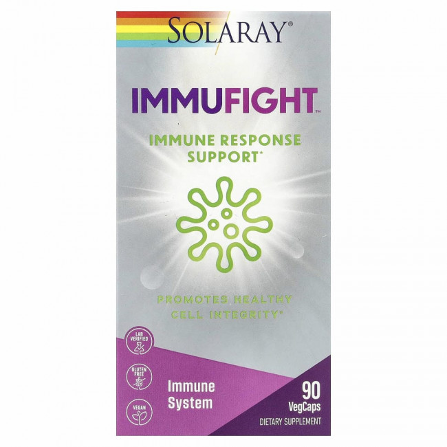 Solaray, ImmuFight, поддержка иммунного ответа, 90 растительных капсул