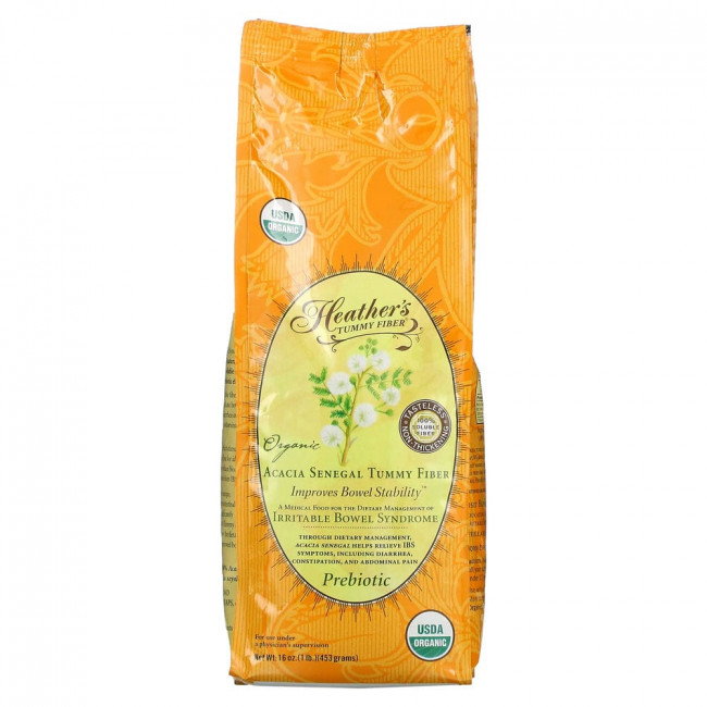 Heather's Tummy Care, Органическая растворимая клетчатка сенегальской акации, 453 г Heather's Tummy Care, Органическая растворимая клетчатка сенегальской акации, 453 г