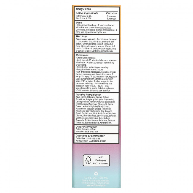 Pacifica, Mattify & Protect, ежедневный прайм-лосьон, SPF 35, 50 мл (1,7 жидк. Унции)