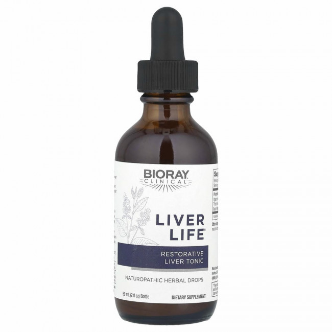 Bioray, Liver Life, восстанавливающий тоник для печени, 59 мл (2 жидких унции) Bioray, Liver Life, восстанавливающий тоник для печени, 59 мл (2 жидких унции)