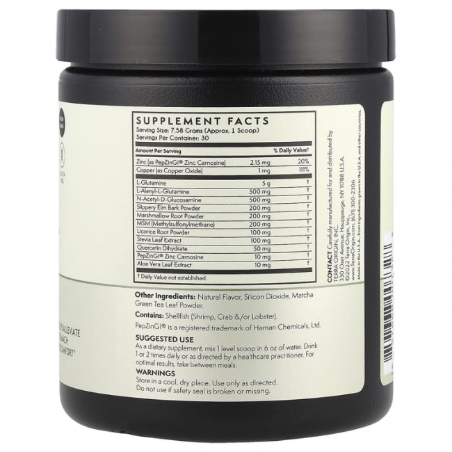 Terra Origin, Healthy Gut ™, зеленый чай матча, 227,4 г (8,02 унции)