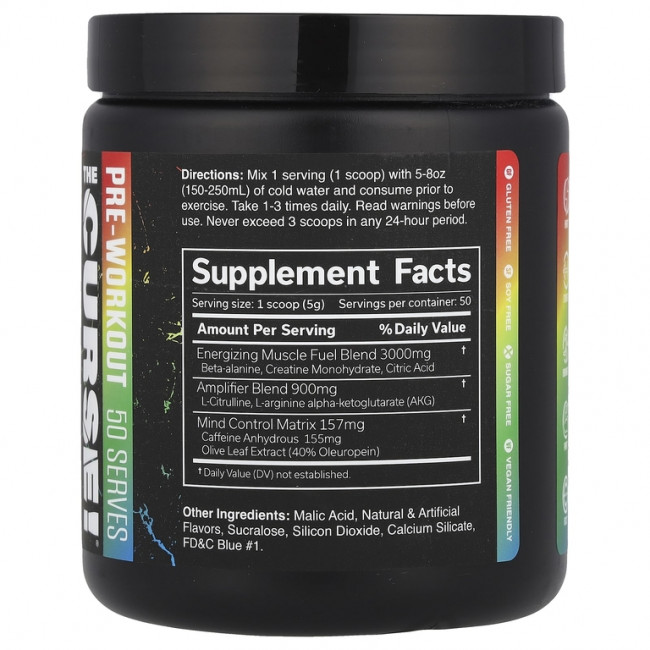 JNX Sports, The Curse, предтренировочный комплекс, со вкусом конфет, 250 г (8,8 унции)
